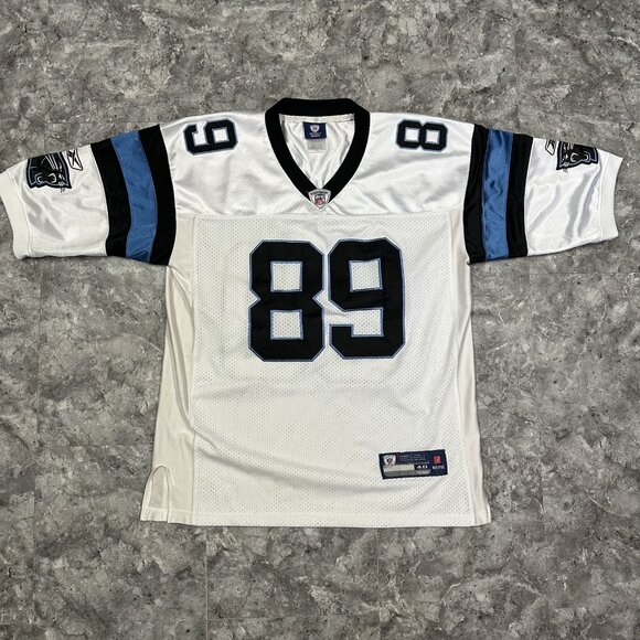 Steve Smith #89 Carolina Panthers jersey Reebok  Size 48 White Blue Black - Picture 1 of 8